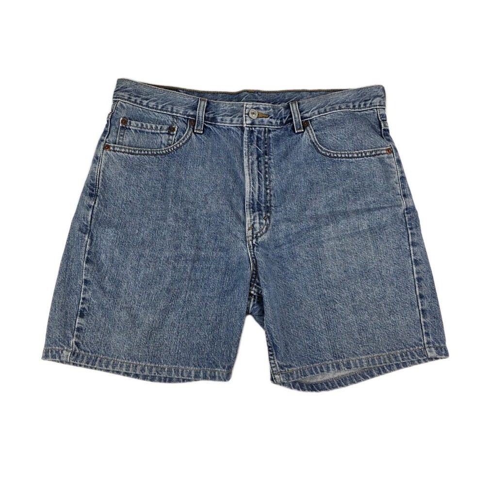 Levi's 505 Denim Shorts Men's Size 36 Jeans Medium Wash Workwear Pockets Dad VTG